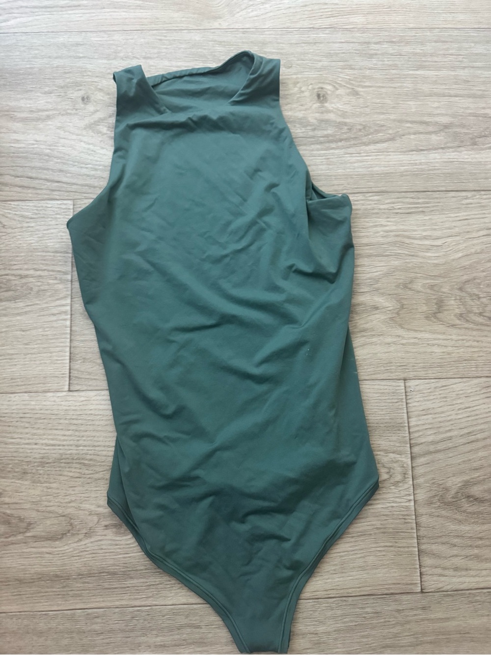 PINK Victoria's Secret High-Neck Sleeveless Bodysuit - Forest Green